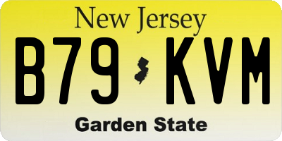 NJ license plate B79KVM