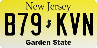 NJ license plate B79KVN