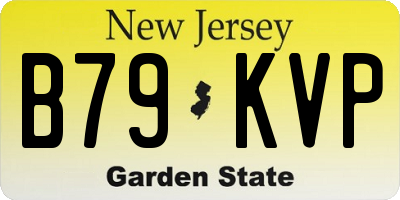 NJ license plate B79KVP