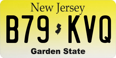 NJ license plate B79KVQ