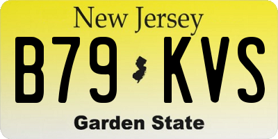 NJ license plate B79KVS