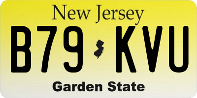 NJ license plate B79KVU