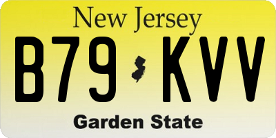 NJ license plate B79KVV