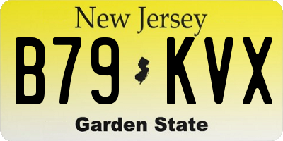 NJ license plate B79KVX