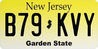 NJ license plate B79KVY