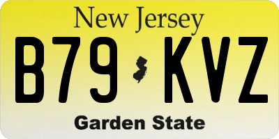 NJ license plate B79KVZ