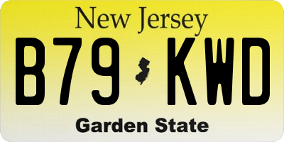 NJ license plate B79KWD