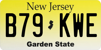 NJ license plate B79KWE