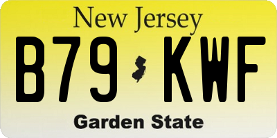 NJ license plate B79KWF