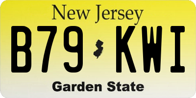 NJ license plate B79KWI