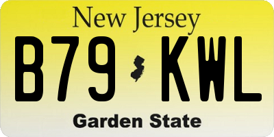 NJ license plate B79KWL