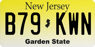 NJ license plate B79KWN