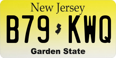 NJ license plate B79KWQ