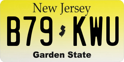 NJ license plate B79KWU