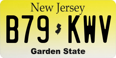 NJ license plate B79KWV