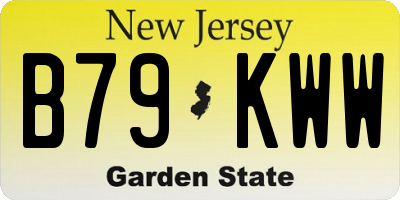 NJ license plate B79KWW