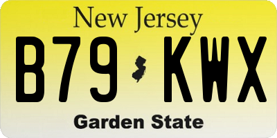 NJ license plate B79KWX