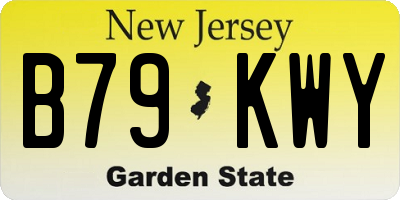 NJ license plate B79KWY
