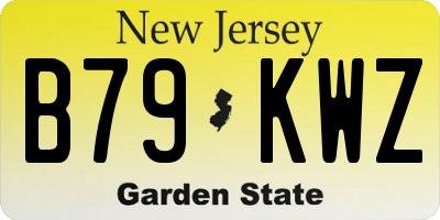 NJ license plate B79KWZ