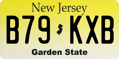NJ license plate B79KXB
