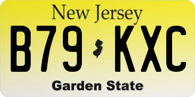 NJ license plate B79KXC