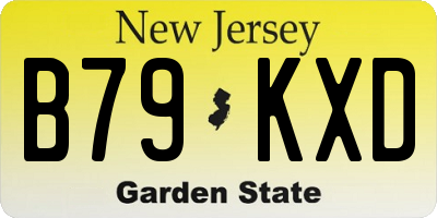 NJ license plate B79KXD