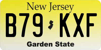 NJ license plate B79KXF