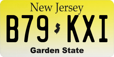 NJ license plate B79KXI