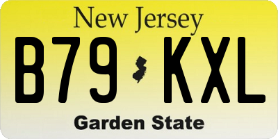 NJ license plate B79KXL