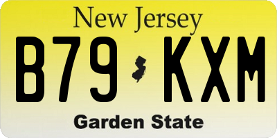 NJ license plate B79KXM