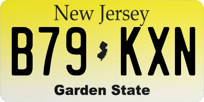 NJ license plate B79KXN