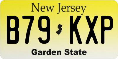 NJ license plate B79KXP