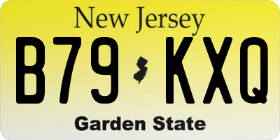 NJ license plate B79KXQ