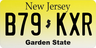 NJ license plate B79KXR