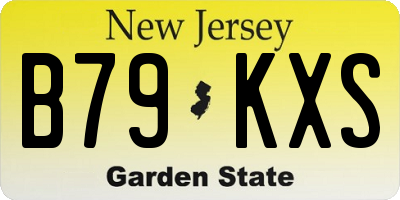 NJ license plate B79KXS
