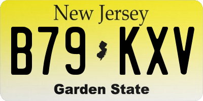 NJ license plate B79KXV