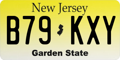 NJ license plate B79KXY