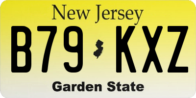 NJ license plate B79KXZ
