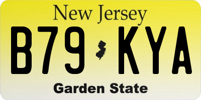 NJ license plate B79KYA