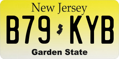 NJ license plate B79KYB