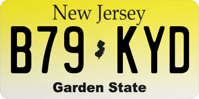 NJ license plate B79KYD