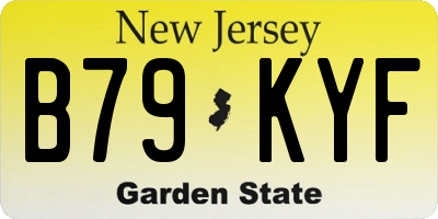 NJ license plate B79KYF
