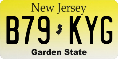 NJ license plate B79KYG