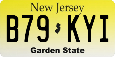 NJ license plate B79KYI
