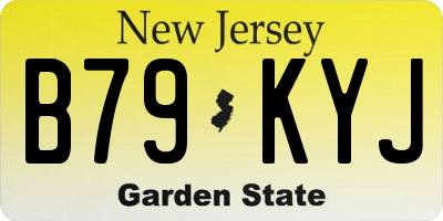 NJ license plate B79KYJ