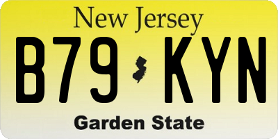 NJ license plate B79KYN