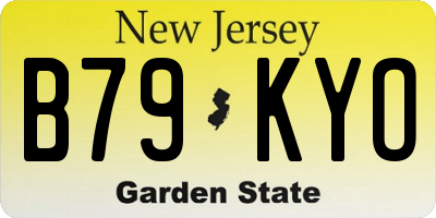 NJ license plate B79KYO