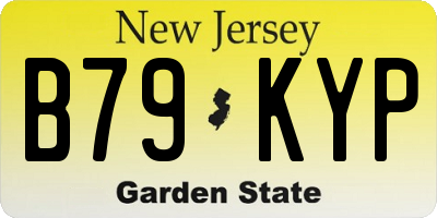 NJ license plate B79KYP