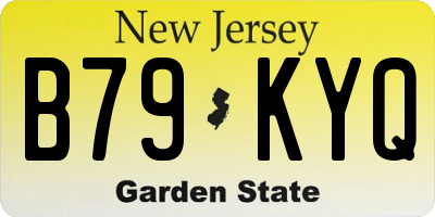 NJ license plate B79KYQ