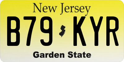NJ license plate B79KYR